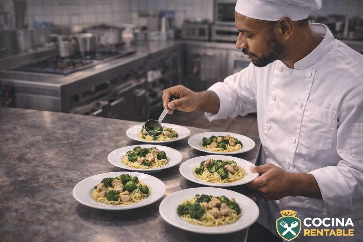 Porcionado estandarizado en cocina profesional para mantener consistencia y controlar costos