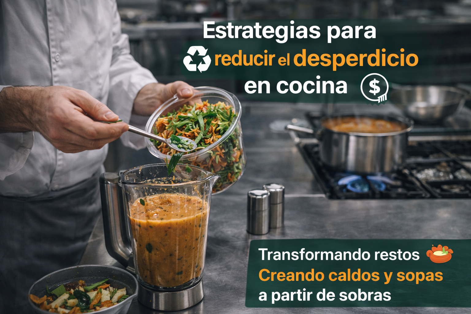Transformar sobras en caldos y sopas para reducir desperdicios